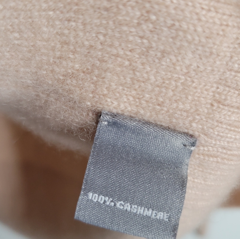 Neiman Marcus The Cashmere Collection V Neck Pullover Blush Pink Sweater LG - Picture 9 of 10